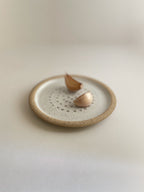 White Speckle Handmade Ceramic Garlic Grater | 10cm