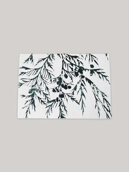 Winter Branches botanical Christmas card - front.