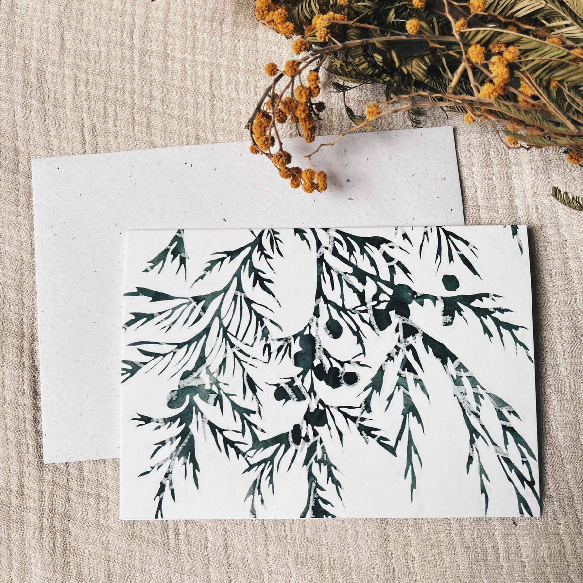 Winter Branches Botanical Christmas Card | A6