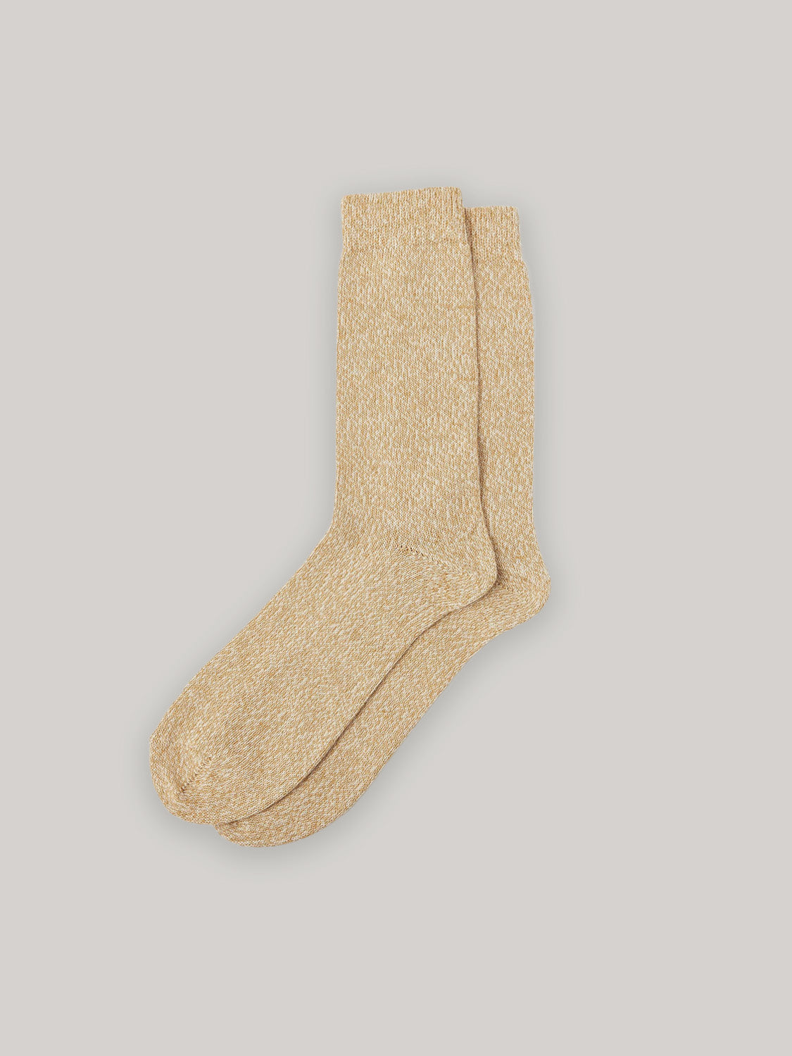 Yellow Marl organic cotton socks - front.